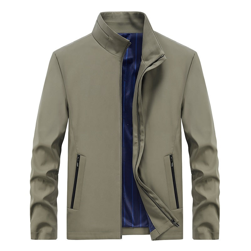 Herren Urbaner Softshell-Übergangsblouson mit Stehkragen, verdecktem Reißverschluss & feinem Innenfutter Drune