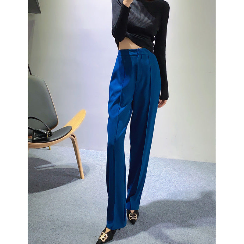 Damen Elegante und schicke Hochtaillierte Stoffhose Drune