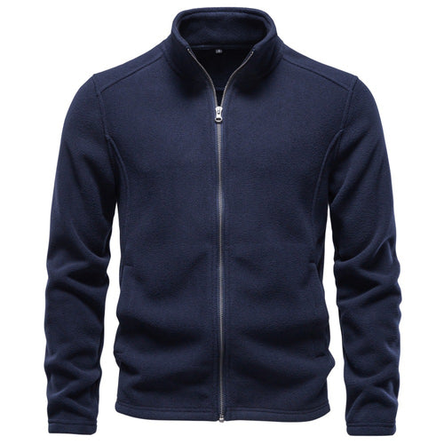 Herren Fleecejacke mit Stehkragen und durchgehendem Reißverschluss Drune