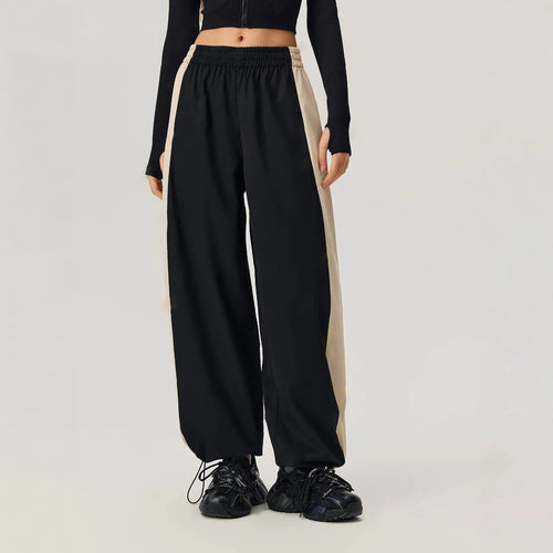 Damen sportliche Freizeithose mit angesagtem Schnitt und seitlichen Kontrastpanelen Drune