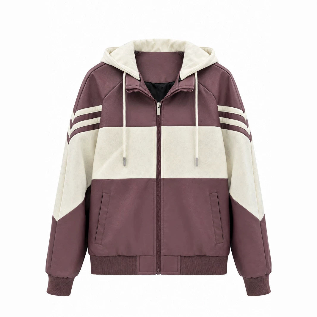 Damen Sportliche Kapuzenjacke Drune