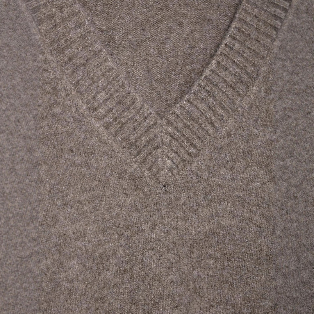 Damen luxuriöser V-Pullover aus hochwertiger Wolle Drune