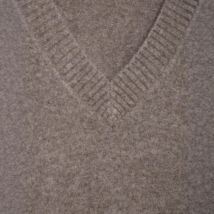 Damen luxuriöser V-Pullover aus hochwertiger Wolle Drune