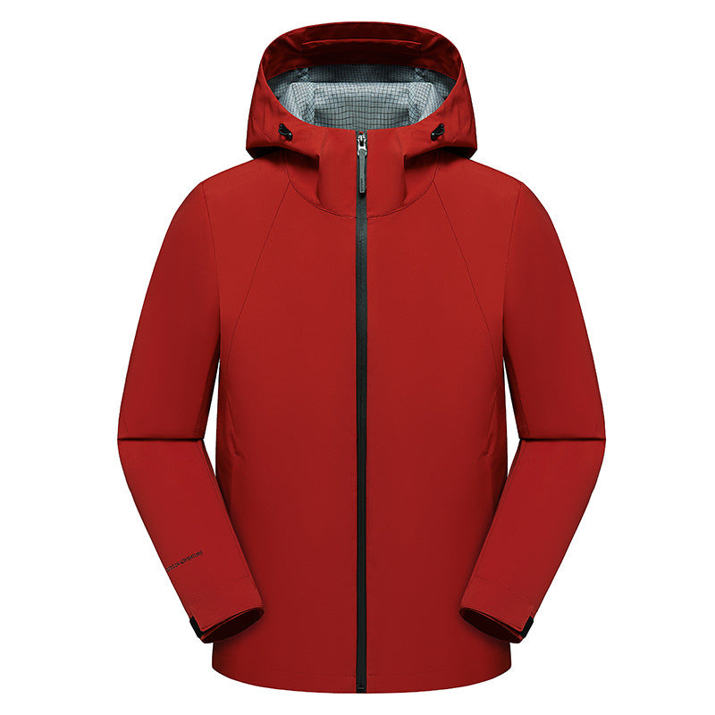 Herren dreilagige Softshell-Kapuzenjacke mit nahtversiegelter Wetterschutzmembran und ergonomischem Schnitt Drune