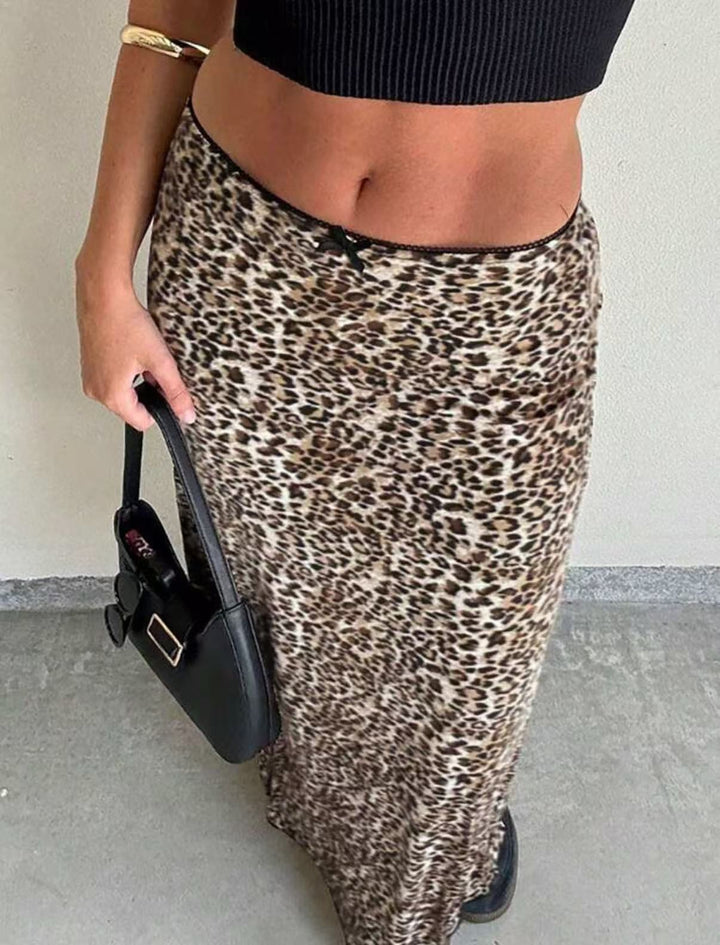 Damen Maxirock mit trendigem Leopardenmuster Drune