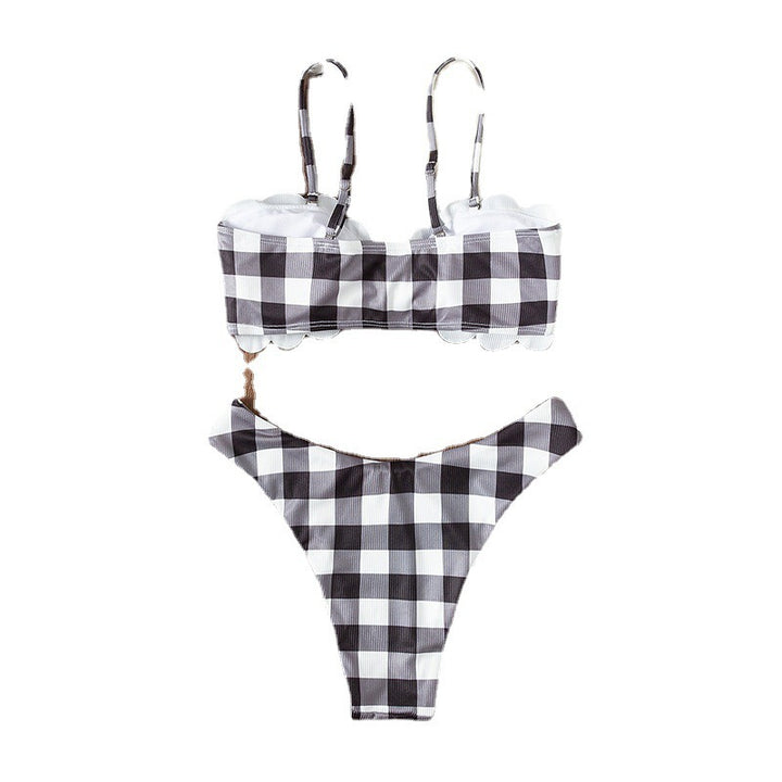 Damen Bandeau-Bikini mit verspielt gestuften Rüschen Drune