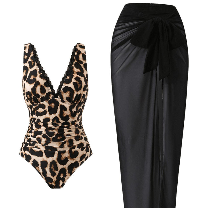 Damen Badeanzug mit drapiertem Rock Drune