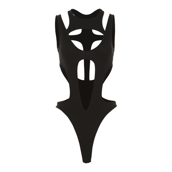 Damen sportlicher Cut-Out Badeanzug Drune