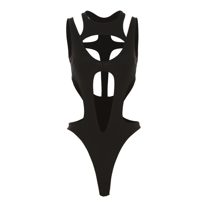 Damen sportlicher Cut-Out Badeanzug Drune