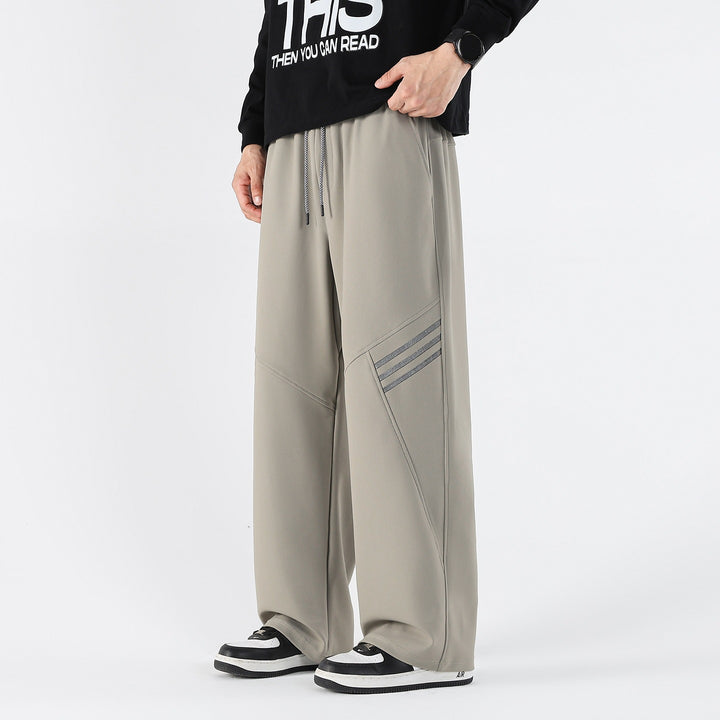 Herren Weite Relaxed-Freizeithose mit Tunnelzug & markanten Teilungsnähten Drune