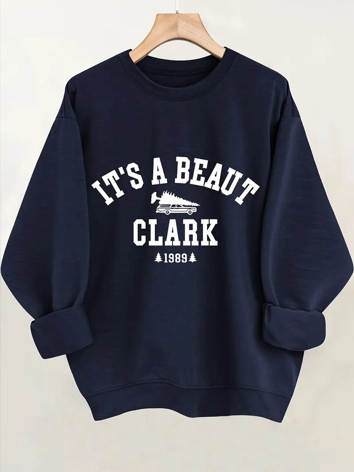 Damen Sweatshirt mit lässigem Schriftzug und bequemem Schnitt Drune