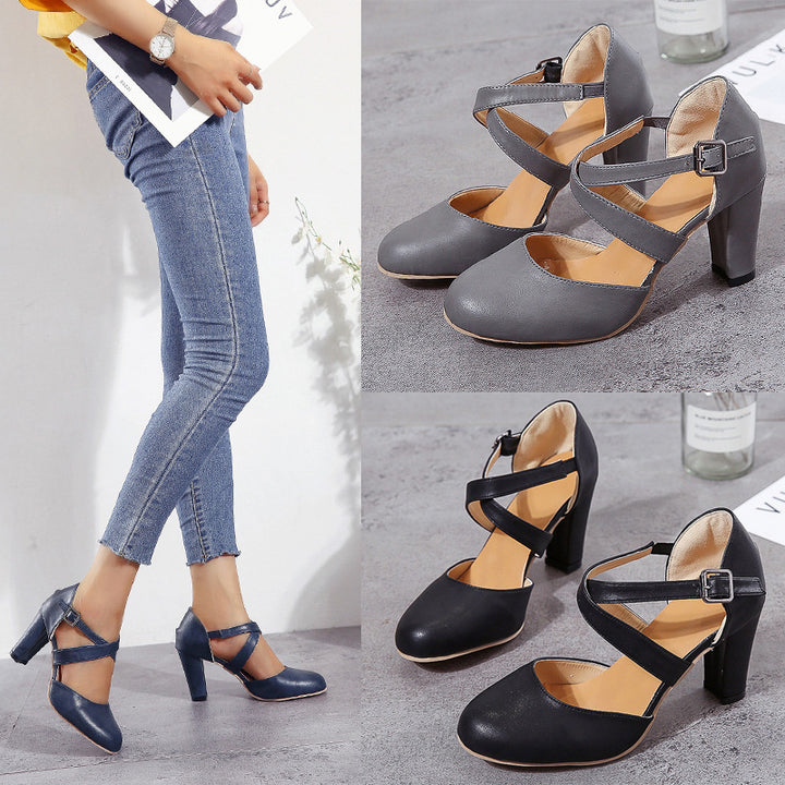 Damen Elegante High Heels mit modischem Riemchen-Design Drune