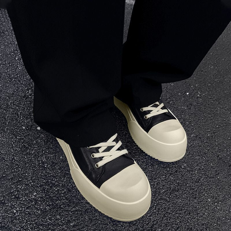 Damen modische Plateau-Sneaker mit verstärktem Zehenschutz und hochgradig rutschfester Sohle Drune