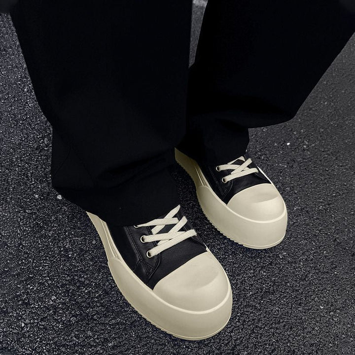 Damen modische Plateau-Sneaker mit verstärktem Zehenschutz und hochgradig rutschfester Sohle Drune