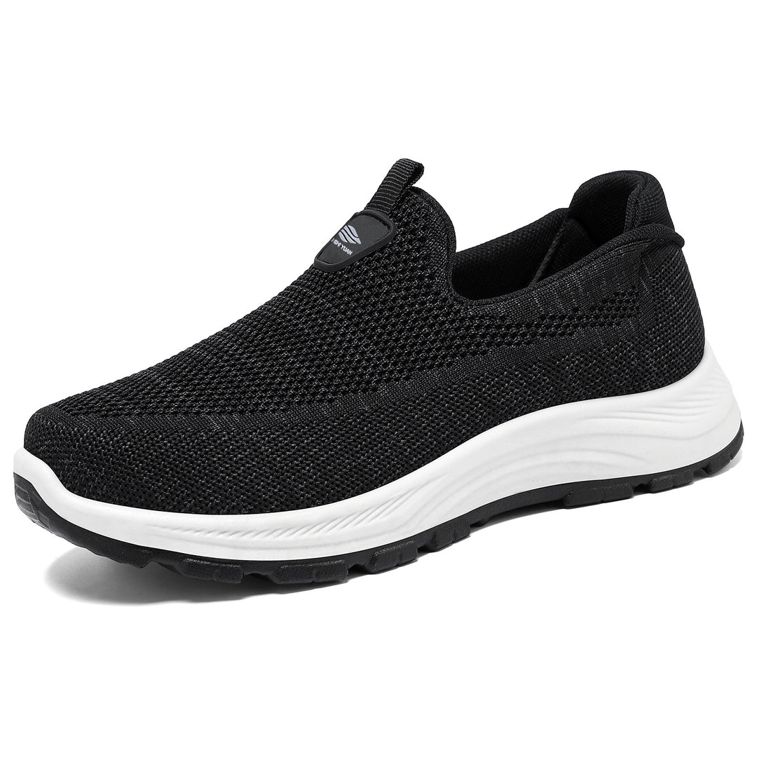 Damen nan nahtloser Strick-Comfort Slip-On Sneaker mit elastischem Einstieg und stoßdämpfender EVA-Zwischensohle Drune