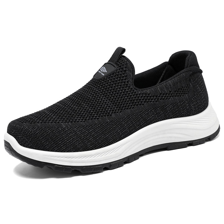Damen nan nahtloser Strick-Comfort Slip-On Sneaker mit elastischem Einstieg und stoßdämpfender EVA-Zwischensohle Drune