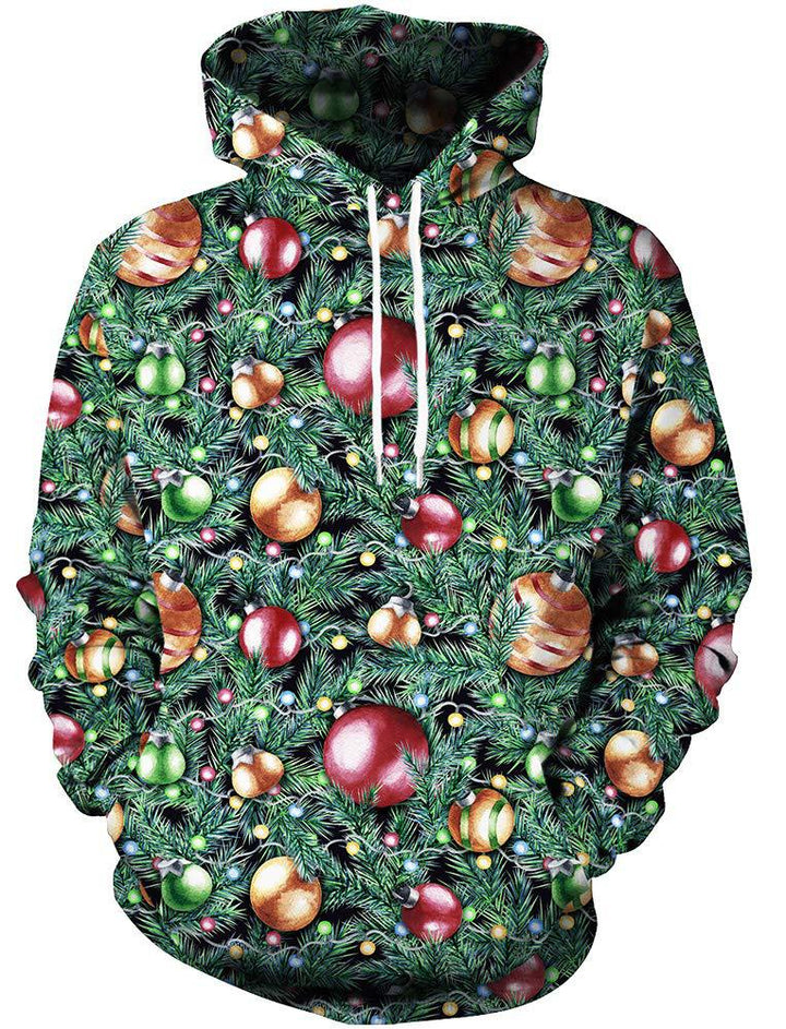 Damen Lustiger Kapuzenpullover mit weihnachtlichem DJ-Motiv Drune