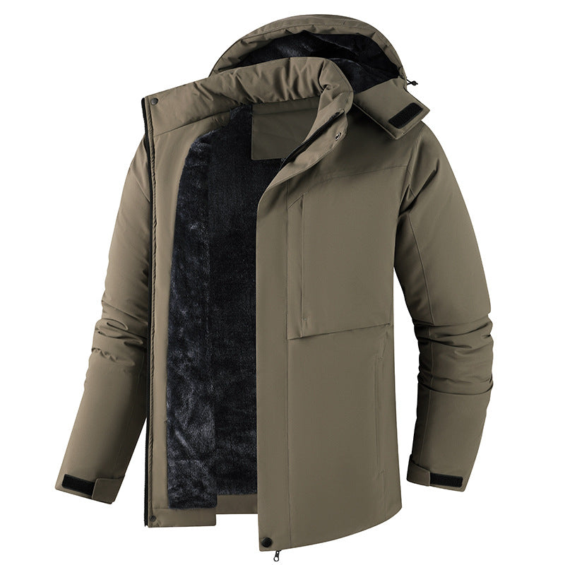 Herren Lässig gefütterte Winterjacke Drune