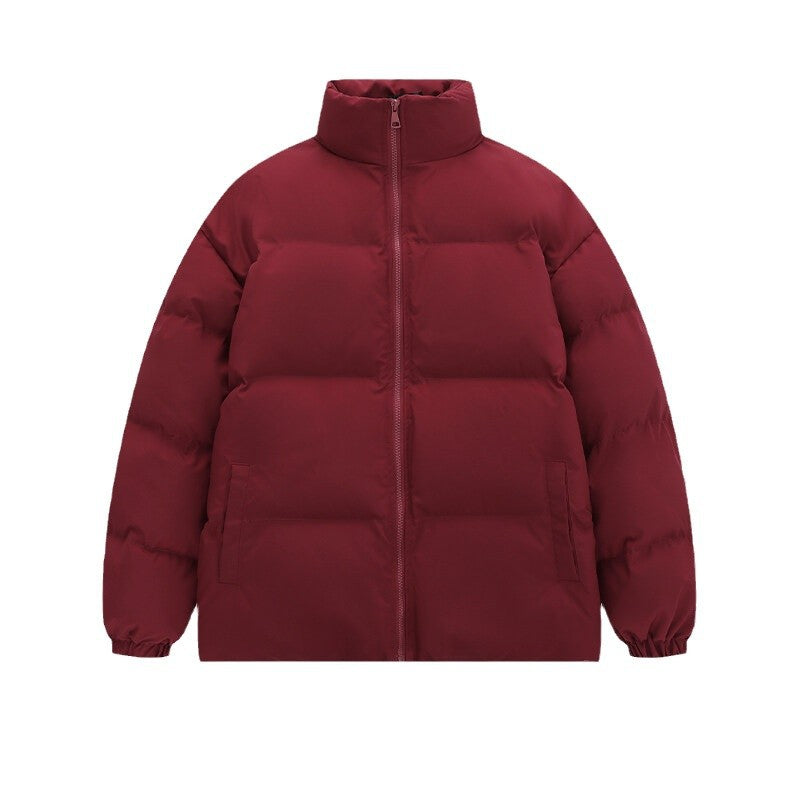 Unisex nan wattierte Steppjacke mit Stehkragen, zwei Taschen und elastischen Bündchen Drune