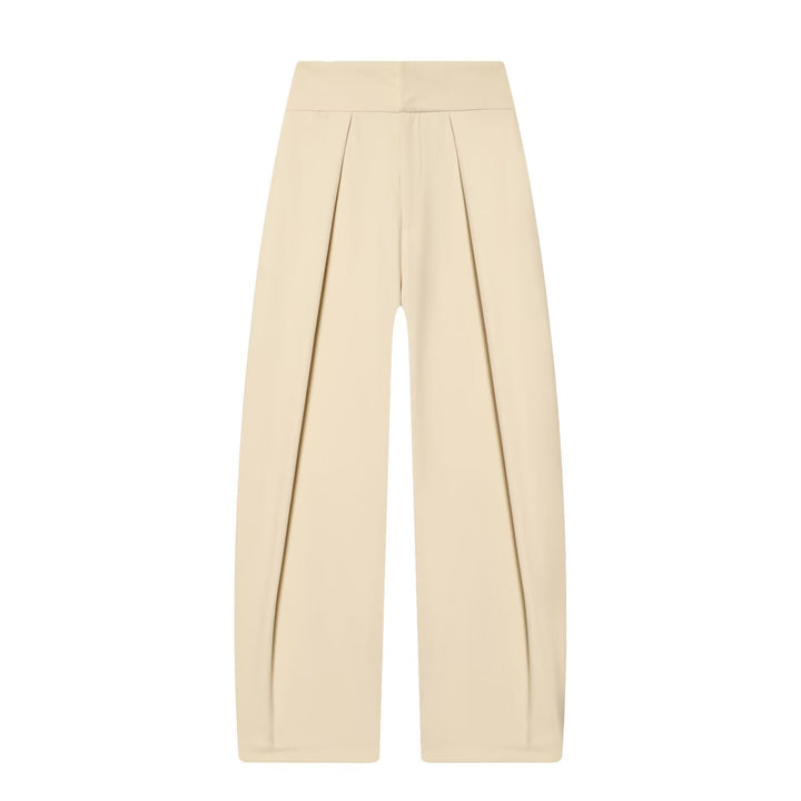 Damen elegante weite Hose mit feinen Falten Drune