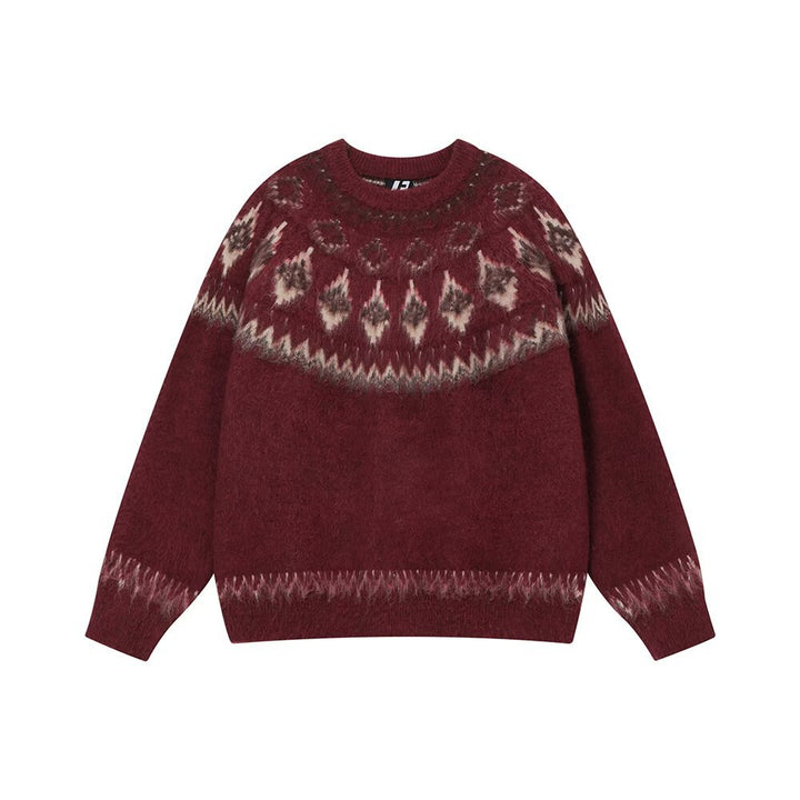 Damen Gemusterter Strickpullover