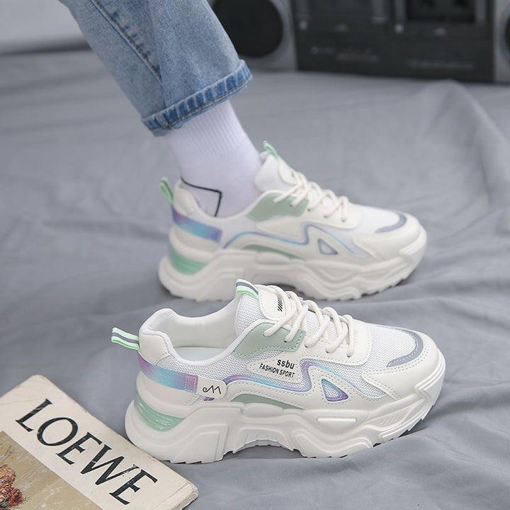 Damen Sportliche Sneakers mit voluminöser Sohle und reflektierenden Akzenten Drune