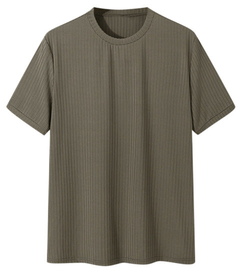 Unisex nan geripptes weit geschnittenes T-Shirt aus Baumwollmix Drune