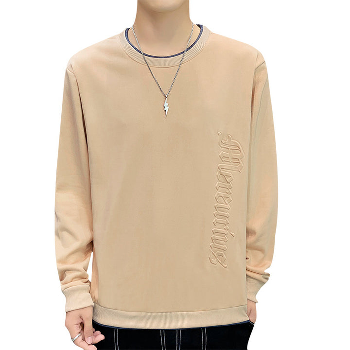 Herren Oversize-Sweatshirt mit Rippbündchen und geprägtem Seitenprint Drune