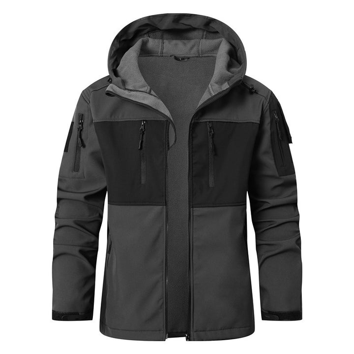 Herren funktionale Softshell-Jacke mit Fleece-Innenfutter und Kapuze Drune