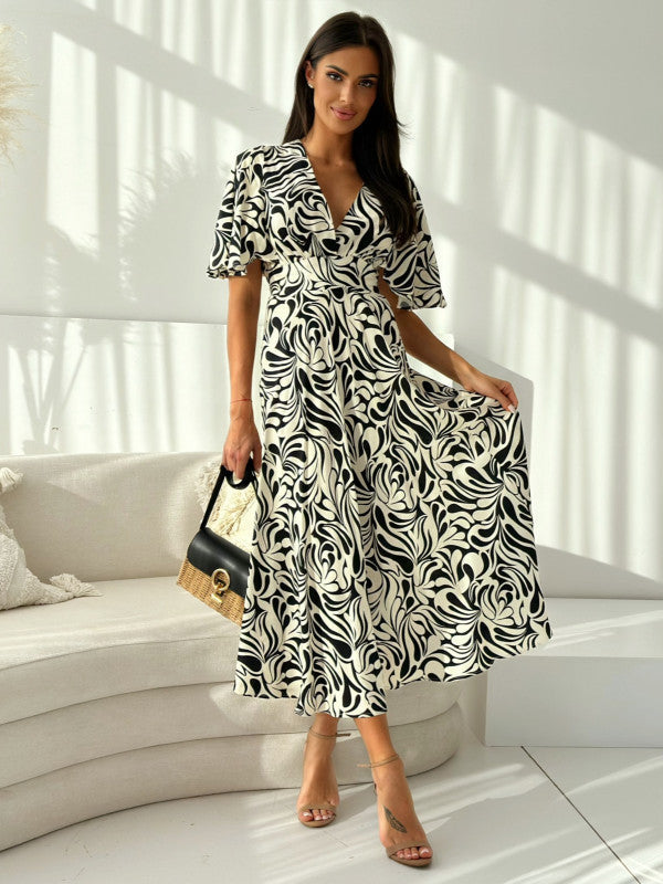 Damen Wickelkleid mit floralem Design Drune
