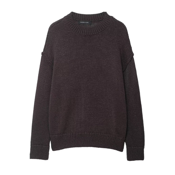 Damen lässiger Pullover mit Oversized-Schnitt und strukturiertem Muster Drune