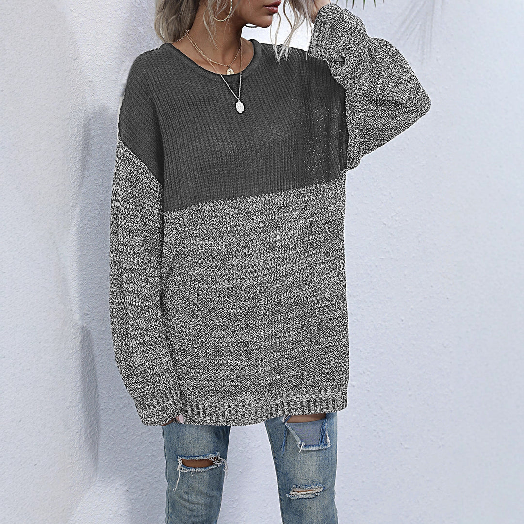 Damen Stilvoller Strickpullover mit luxuriösen Texturen Drune