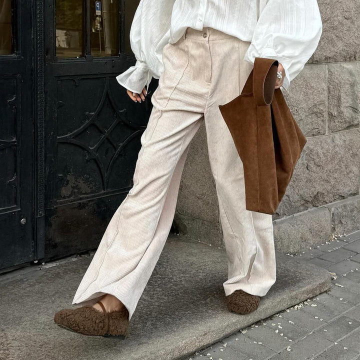 Damen Weite Cordhose Drune