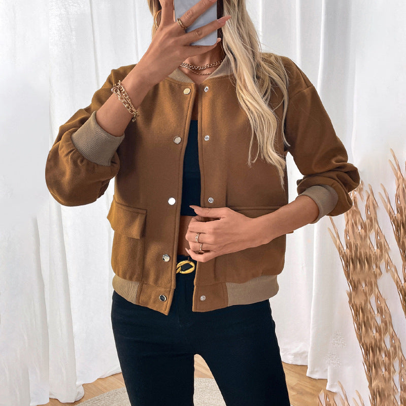 Damen Lässige Bomberjacke Drune