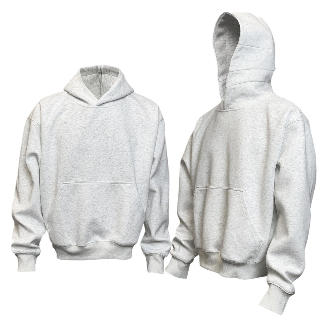 Unisex weicher Heavyweight-Oversize-Kapuzenpullover mit dreiteiliger Kapuze und verstärkter Kängurutasche Drune