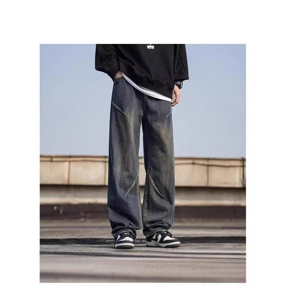 Herren Modische Weitgelegte Jeans Drune