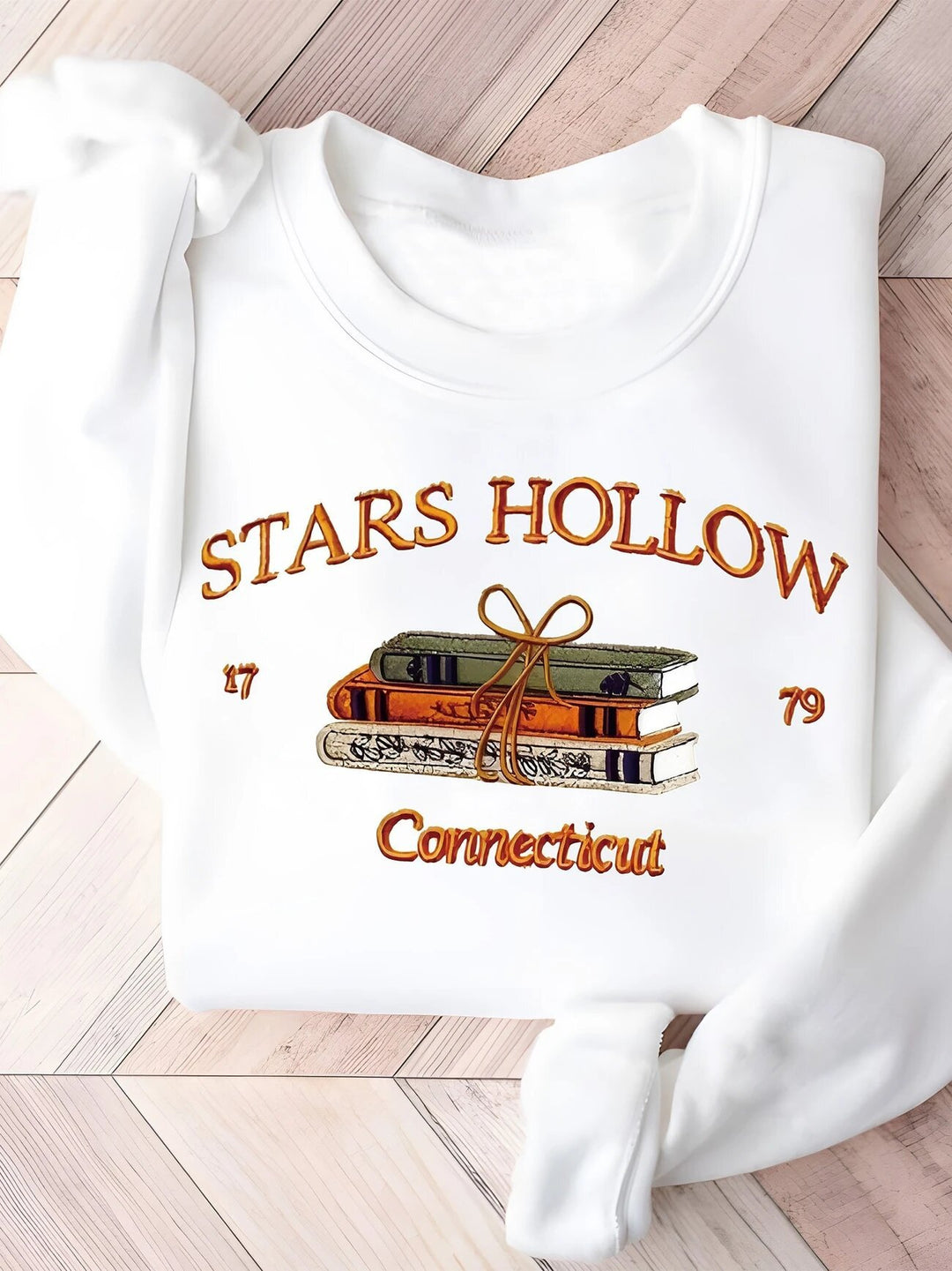 Damen Sweatshirt mit kreativem Stars Hollow Motiv Drune