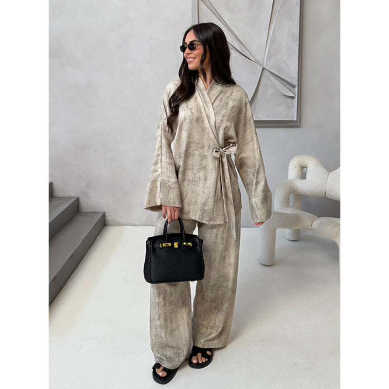 Damen Elegantes Jumpsuit mit taillierter Silhouette und lässigem Gürtel Drune
