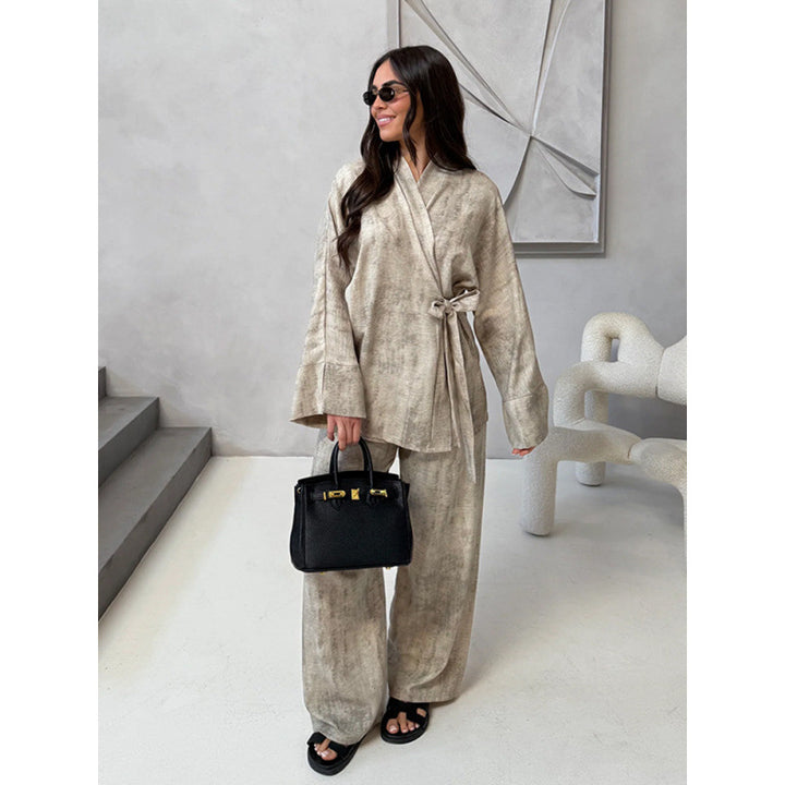 Damen Elegantes Jumpsuit mit taillierter Silhouette und lässigem Gürtel Drune