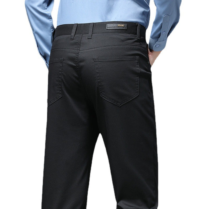 Herren Stretch-Chinohose mit geradem Schnitt und Bügelfalte Drune