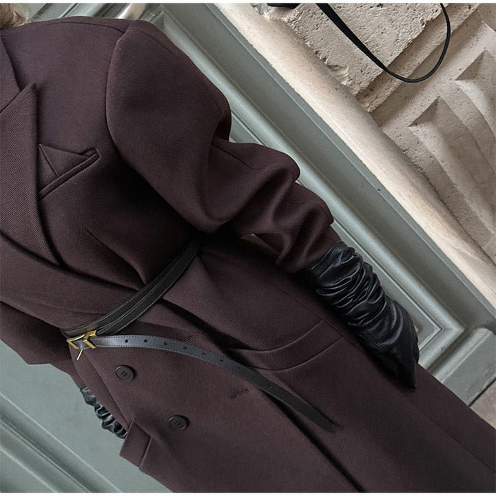 Damen Oversized Doppelreiher Blazer Drune