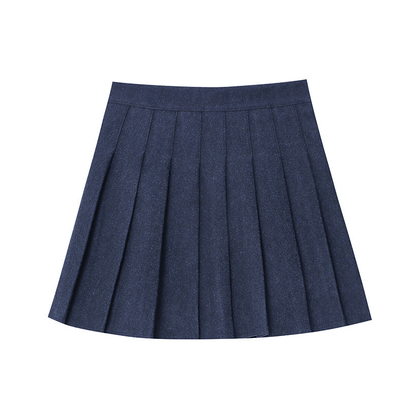 Damen Plissierter Midirock mit elegantem Schnitt und hohem Bund Drune