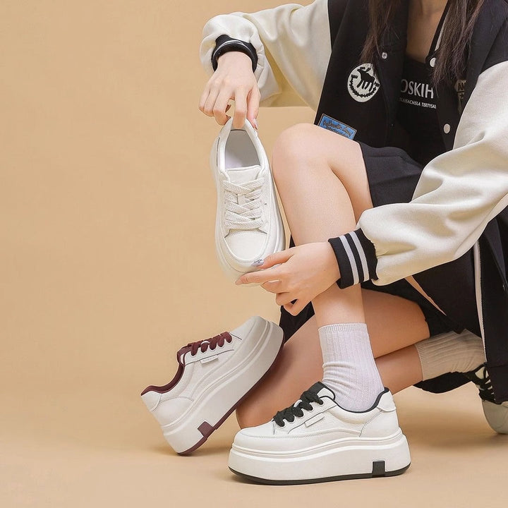 Damen Chunky Sneakers mit hohem Plateau und strapazierfähiger Verarbeitung Drune