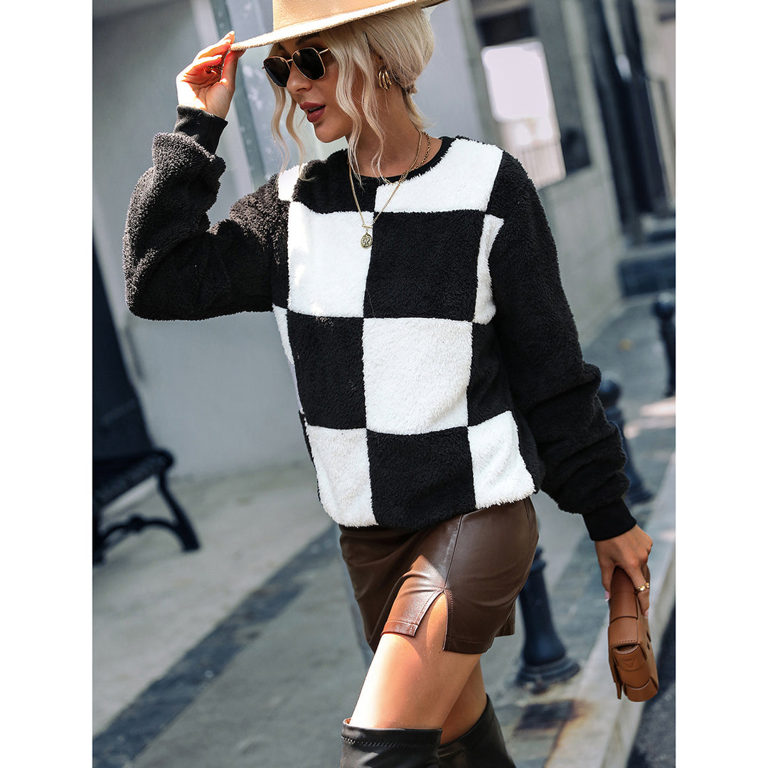 Damen Pullover mit grafischem Muster Drune