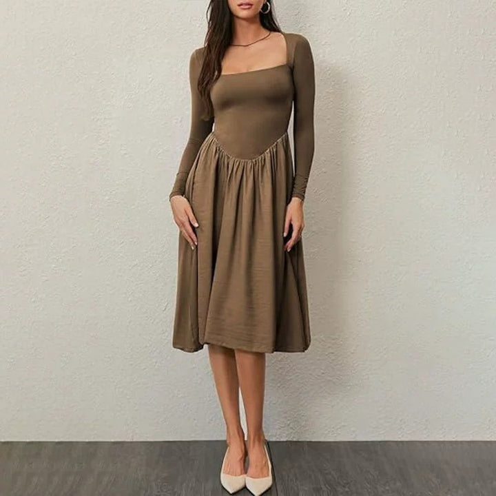Damen Elegantes Langarm-Sommerkleid Drune