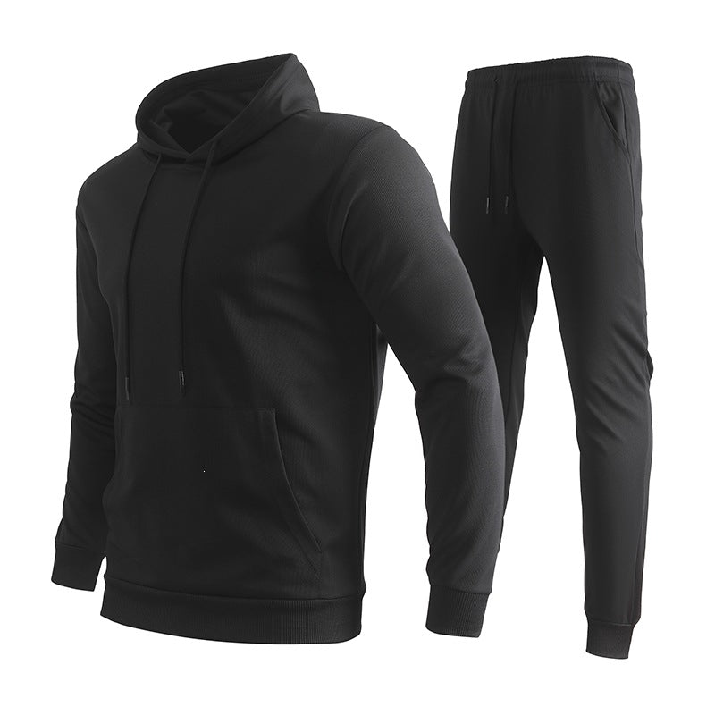 Herren Zweiteiliges Trainingsset mit Kapuzenpullover & tapered Jogginghose aus atmungsaktivem Funktionsfleece Drune
