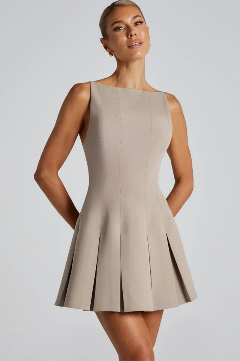 Damen Freizeitkleid mit schwingendem Rock und elegantem Schnitt Drune