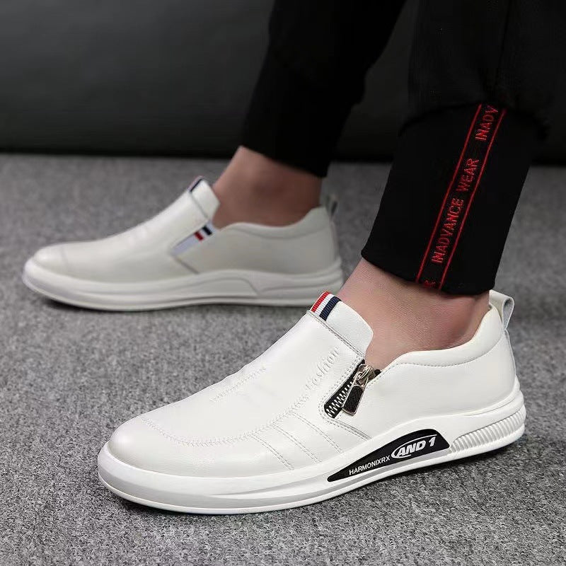 Herren Elegante und komfortable Leder-Slipper mit Reißverschluss Drune