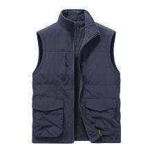 Herren Multifunktionale Field‑Utility‑Weste mit Mehrfachtaschen und Stehkragen Drune