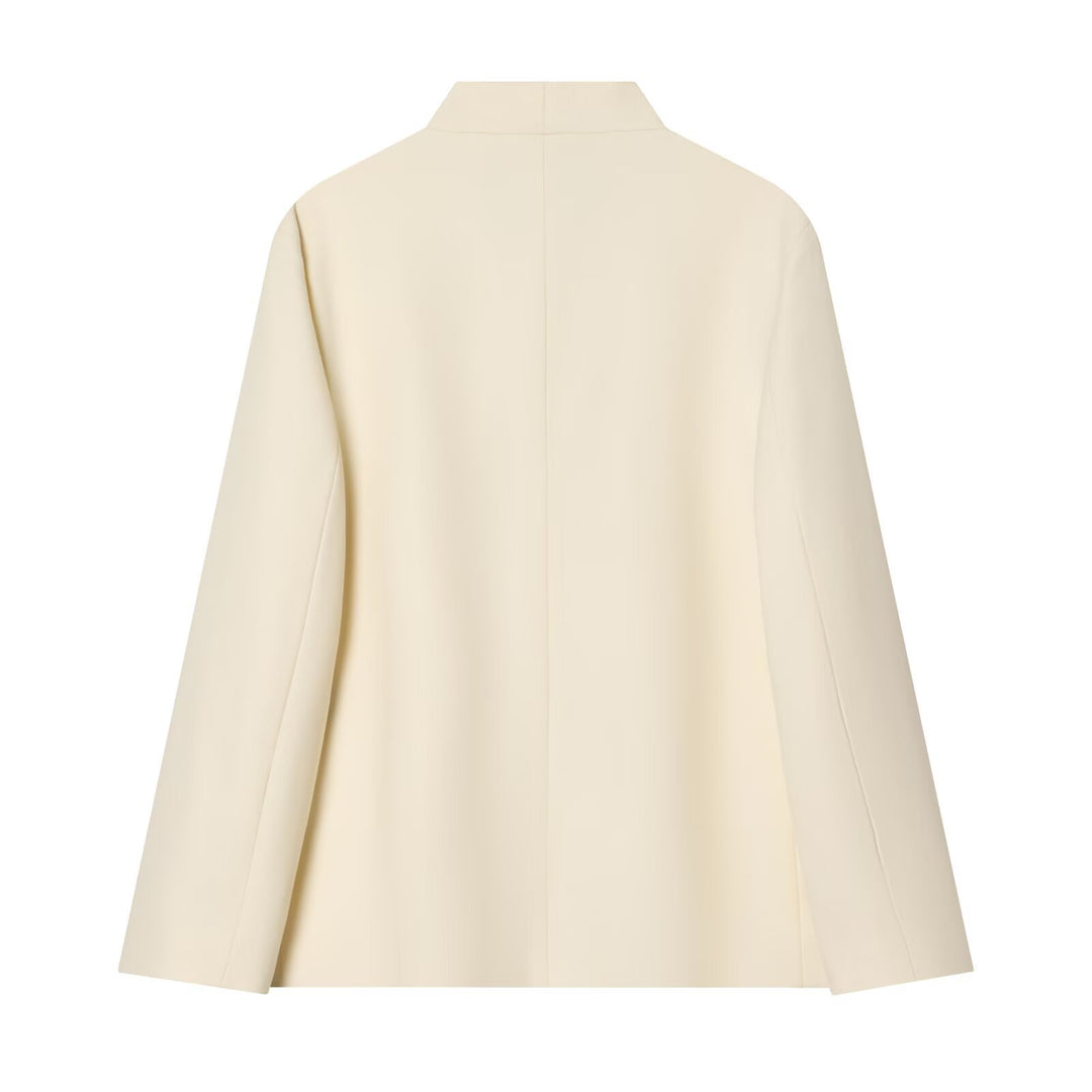 Damen Zweiteiliges Anzugs-Set mit Oversize-Longblazer und High-Waist Bundfaltenhose Drune